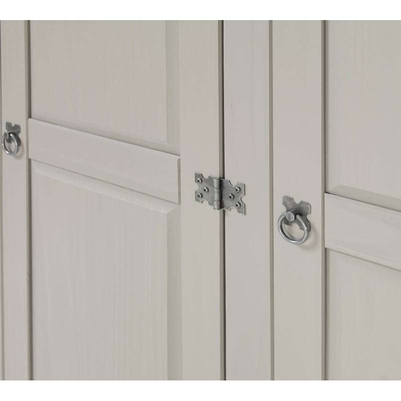 Corona Grey Wax 3 Door Arch Top Wardrobe